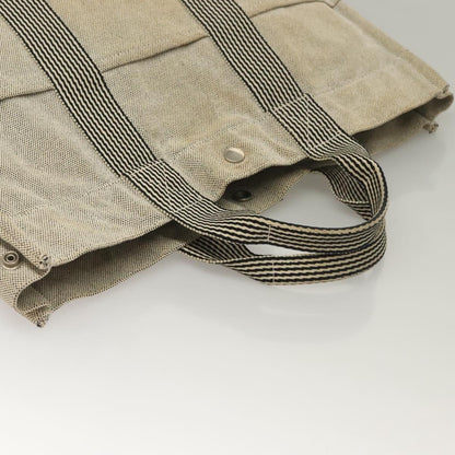 Hermès Hermès HERMES Fourre Tout MM Hand Bag Canvas Gray Silver Authentic 133159