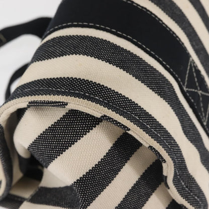 Hermès Hermès HERMES Cannes PM Hand Bag Canvas White Black Authentic hk3009