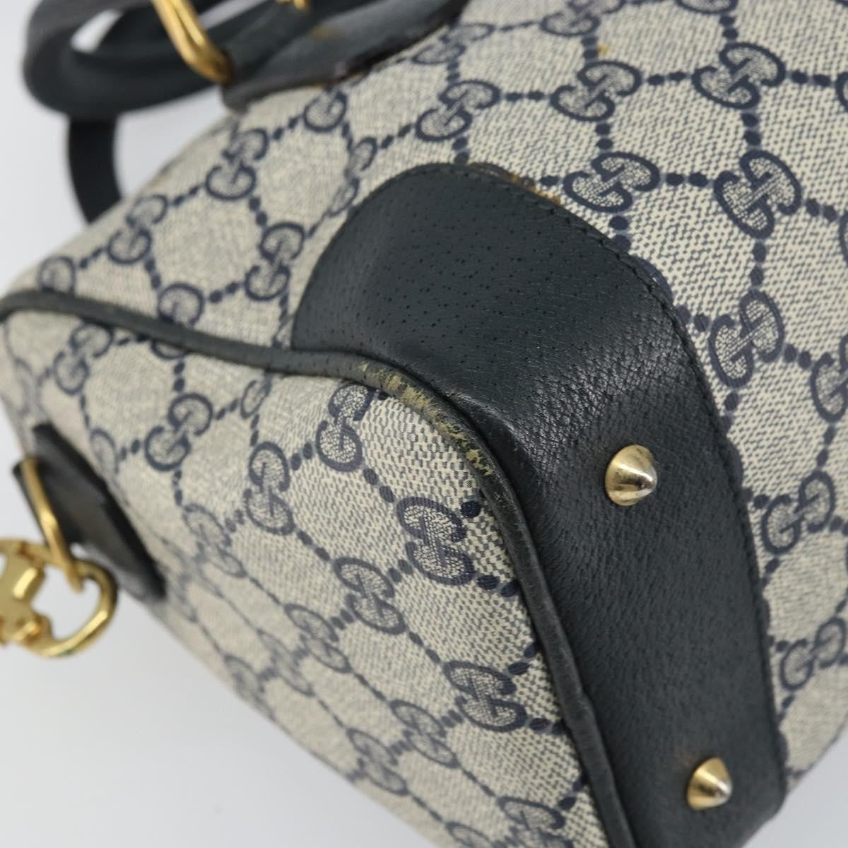 Gucci GUCCI GG Supreme Sherry Line Bag PVC 2way Navy Red gold 002 39 0069 Authentic ep12291