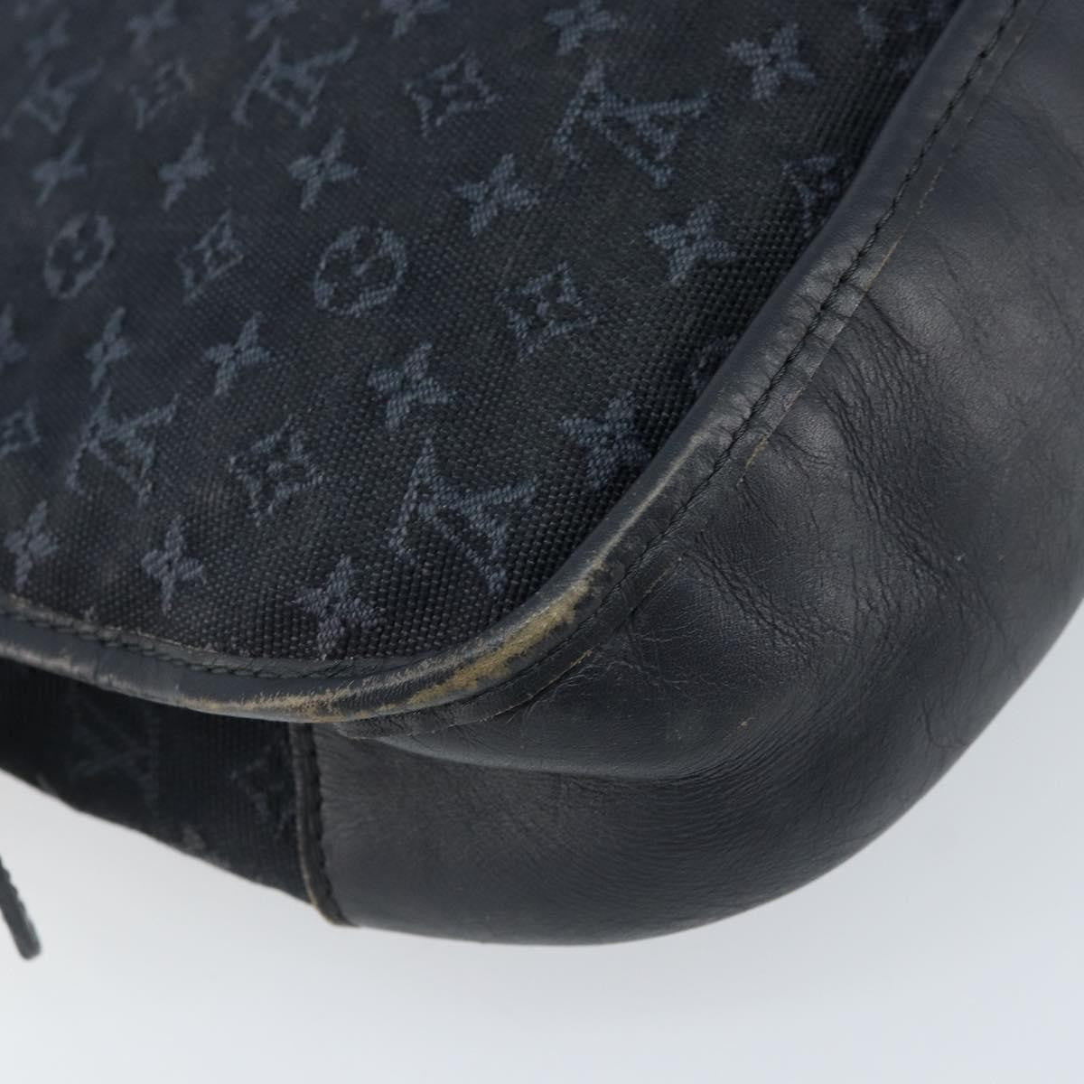 Louis Vuitton LOUIS VUITTON Monogram Mini Belanger Shoulder Bag Black M92672 LV Authentic 172756