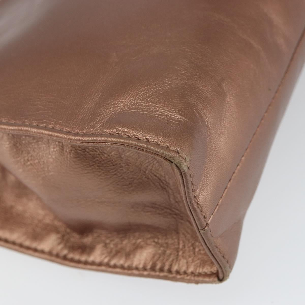 Loewe LOEWE Shoulder Bag Leather Brown Gold Authentic 162859