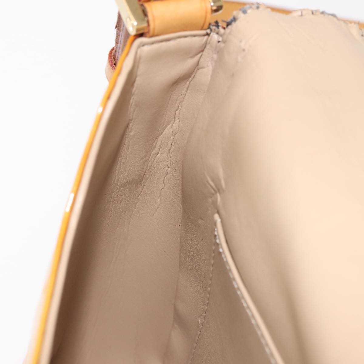 Louis Vuitton LOUIS VUITTON Monogram Vernis Thompson Street Bag Beige M91301 LV Authentic 128772