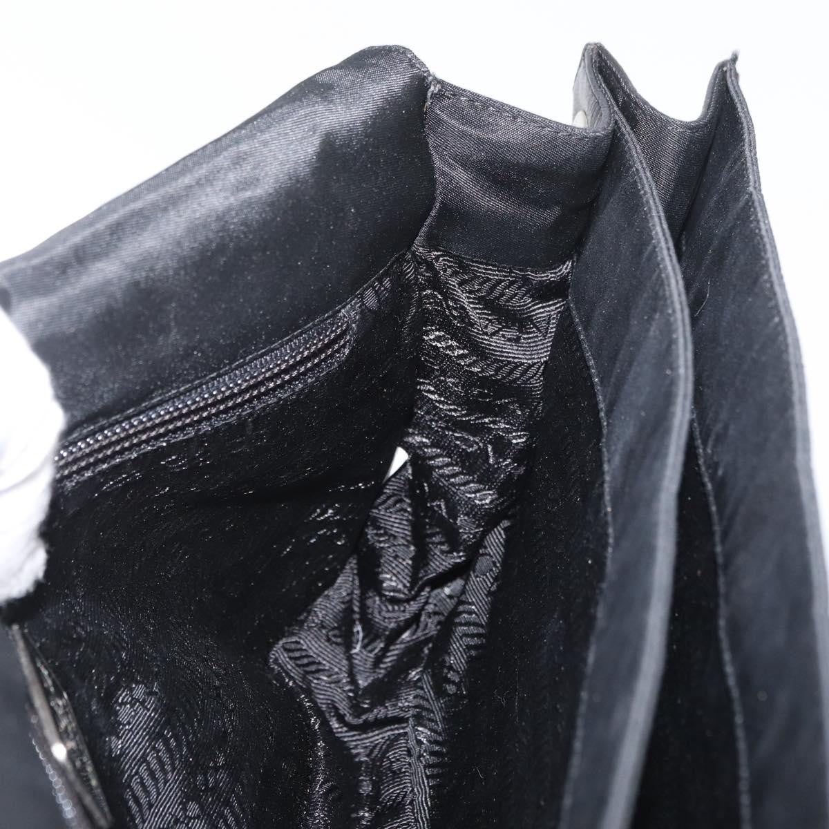 Prada PRADA Shoulder Bag Nylon Black Silver Authentic YKZ1095A