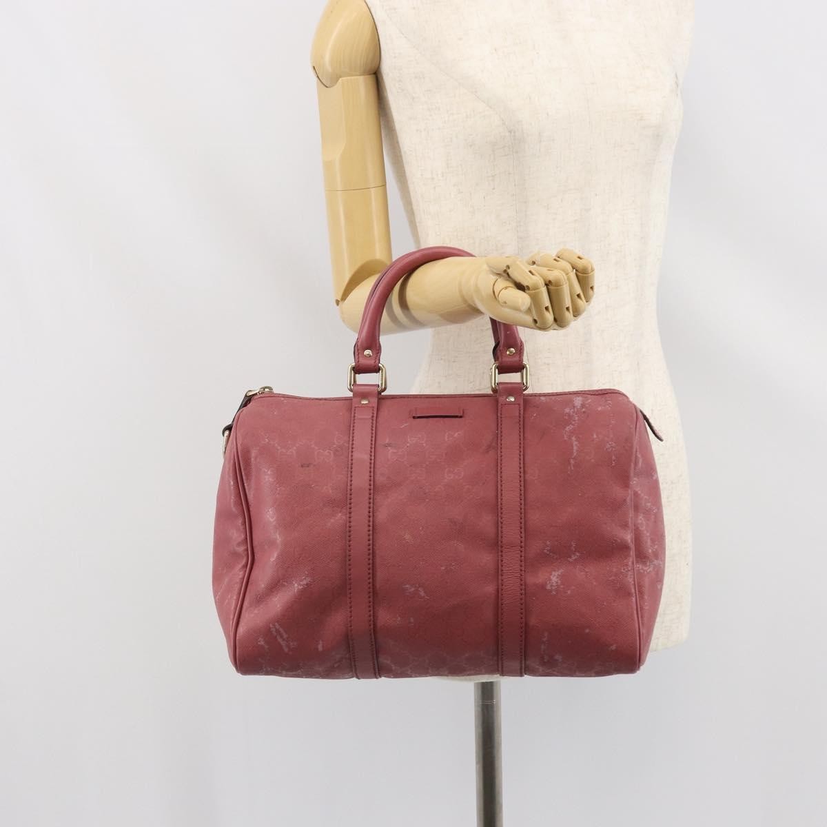 Gucci GUCCI GG Implementation Boston Bag PVC Gold Pink 193603 Authentic 166330