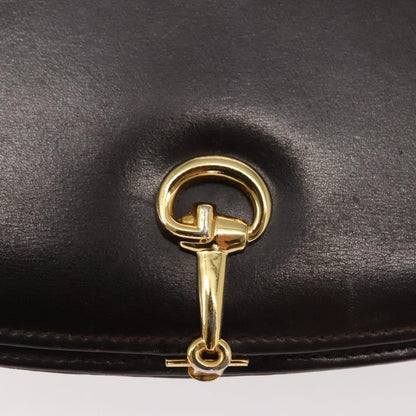 Gucci GUCCI Shoulder Bag Leather Brown gold Authentic fm4925
