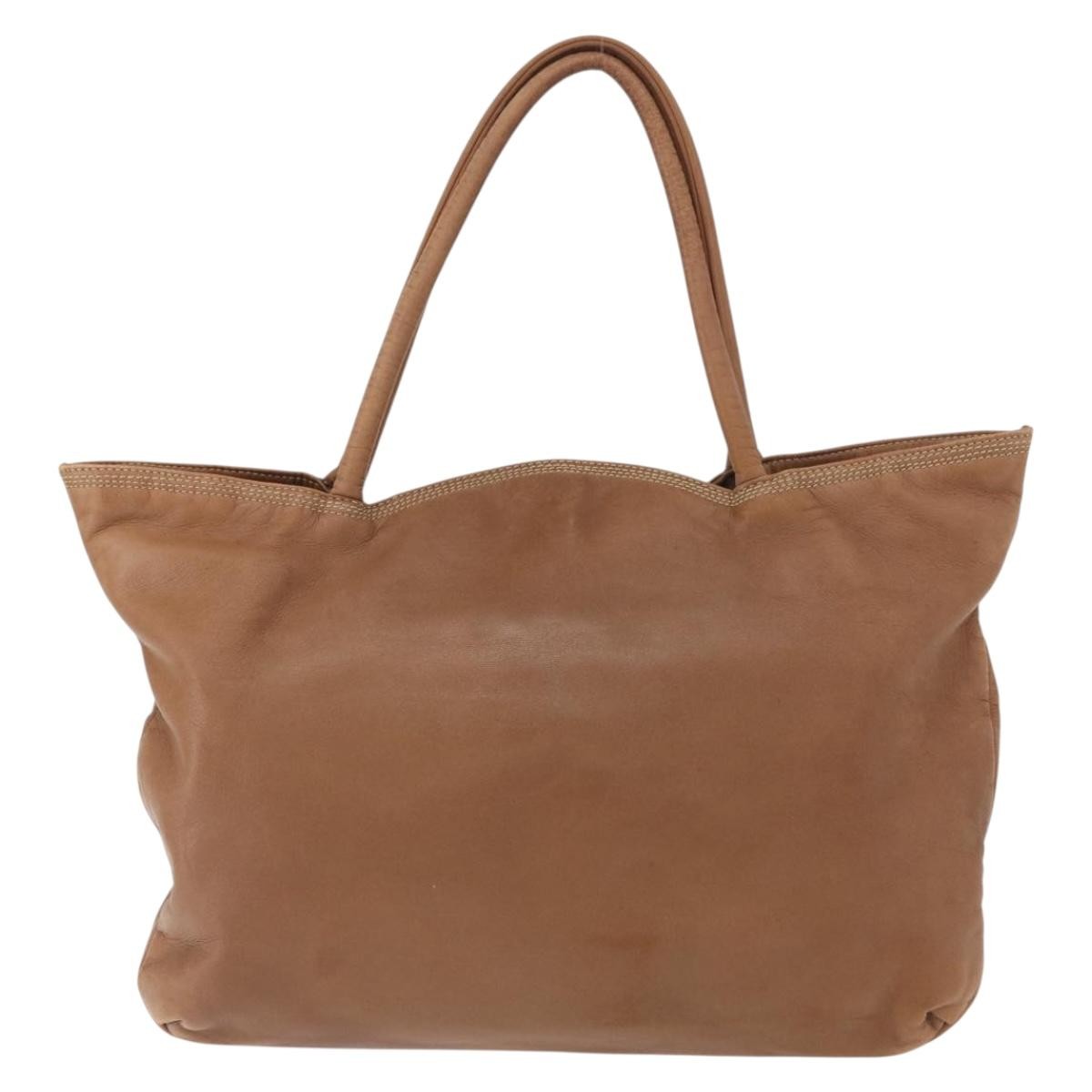 Loewe LOEWE Anagram Tote Bag Leather Brown Gold Authentic 151671