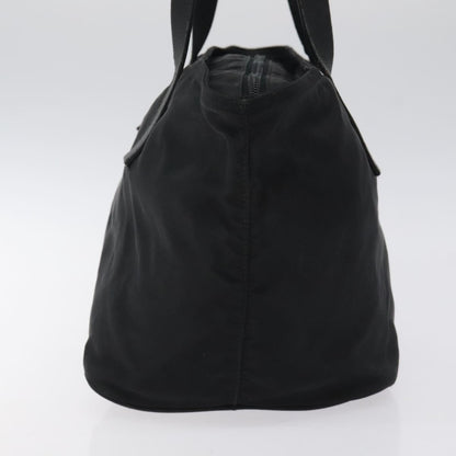 Prada PRADA Hand Bag Nylon Black Silver Authentic 118193