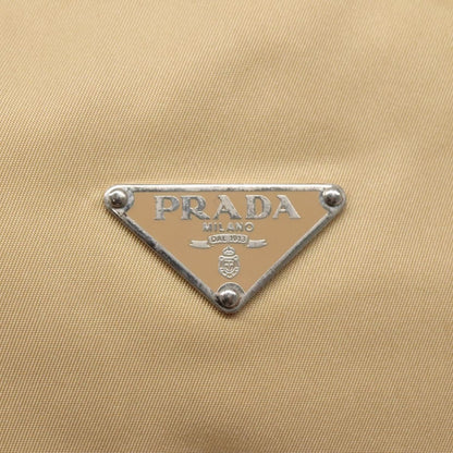 Prada PRADA Shoulder Bag Nylon Beige Silver Authentic 120952