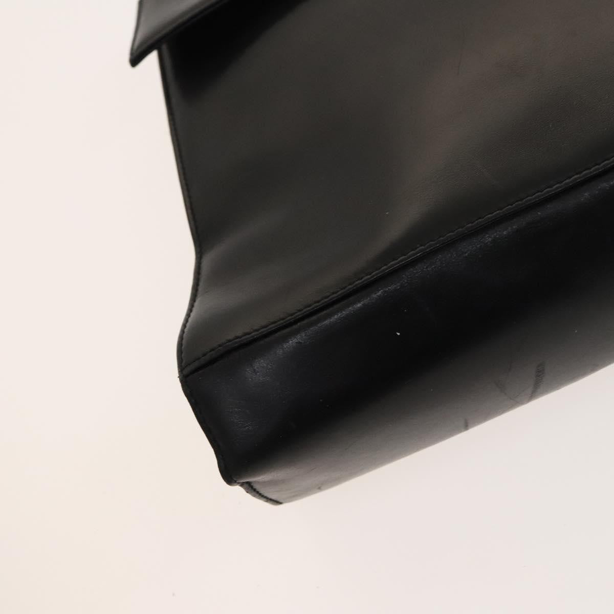 Salvatore Ferragamo Salvatore Ferragamo Gancini Hand Bag Leather 2way Black Gold Authentic BD1703