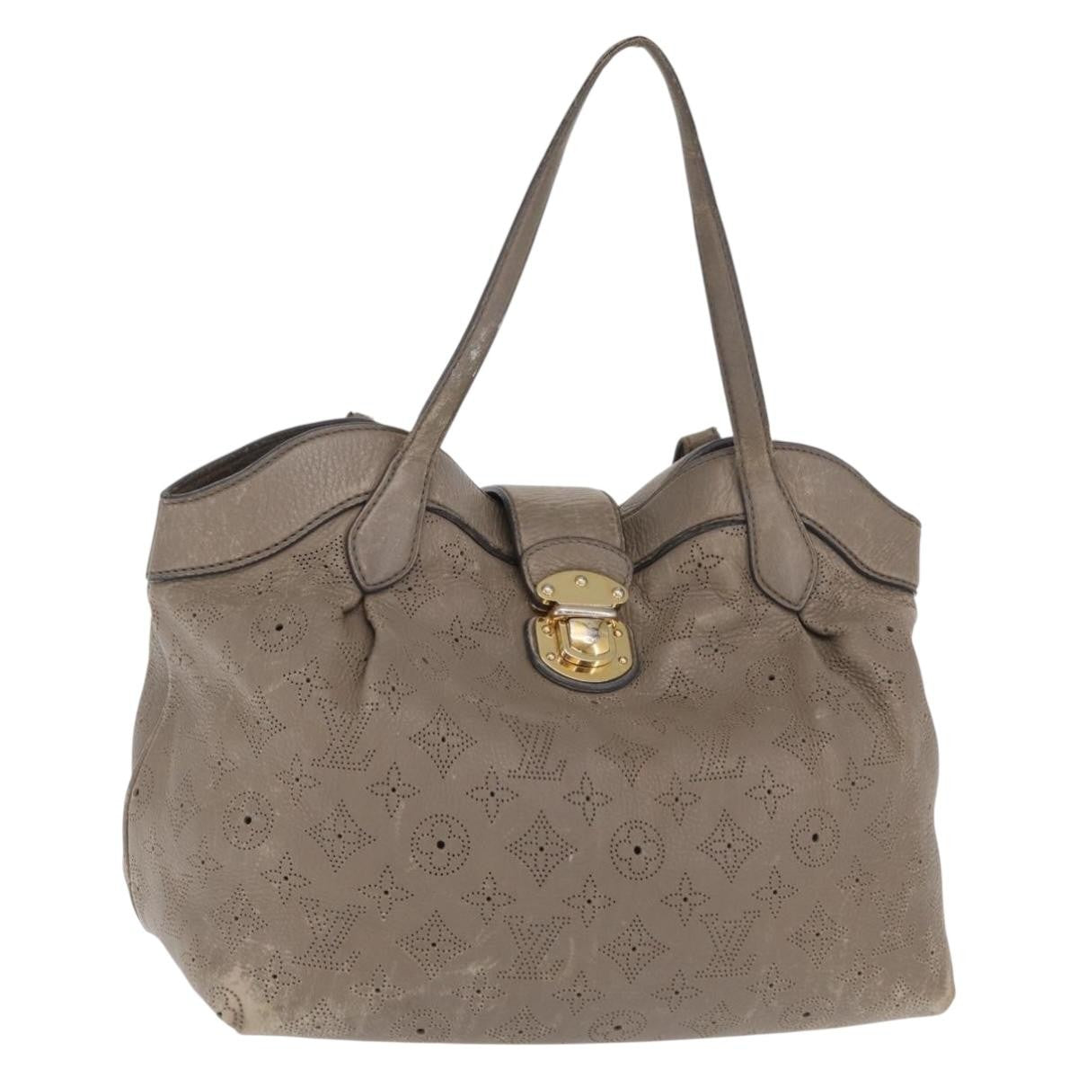 Louis Vuitton LOUIS VUITTON Mahina Shiels PM Hand Bag Leather Opal M93084 LV Authentic BA10353