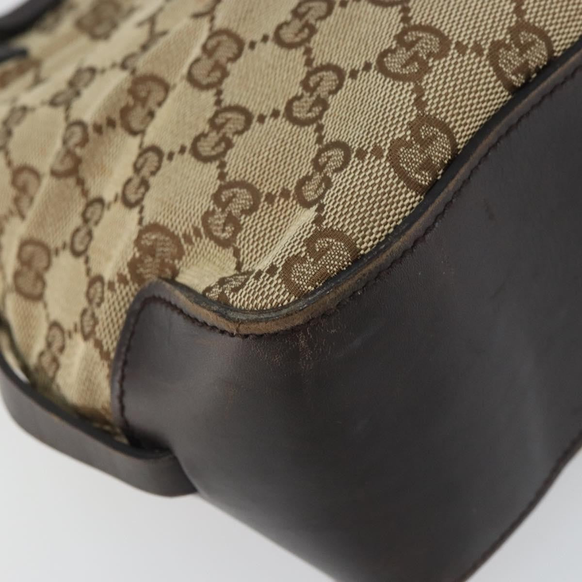 Gucci GUCCI GG Canvas Tote Bag Beige Gold 107757 Authentic ka751