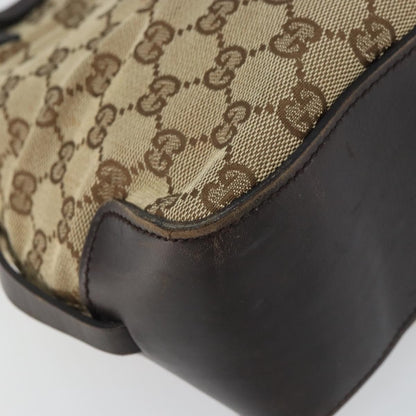 Gucci GUCCI GG Canvas Tote Bag Beige Gold 107757 Authentic ka751