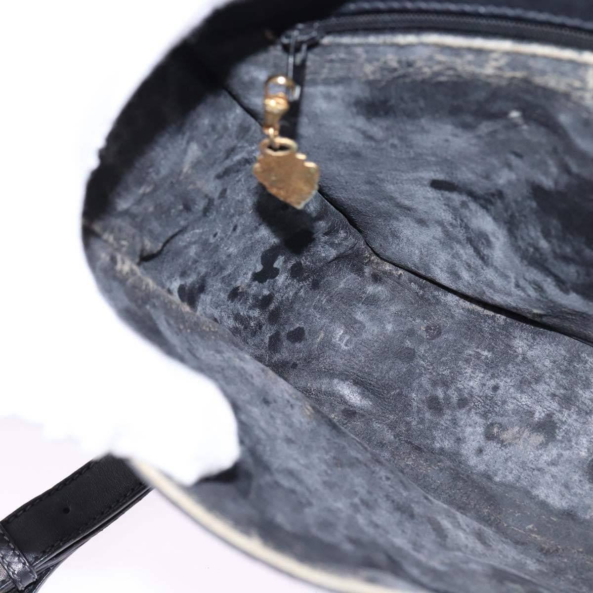 Gucci GUCCI GG Canvas Shoulder Bag Black Gold 001 261 0613 Authentic 144610