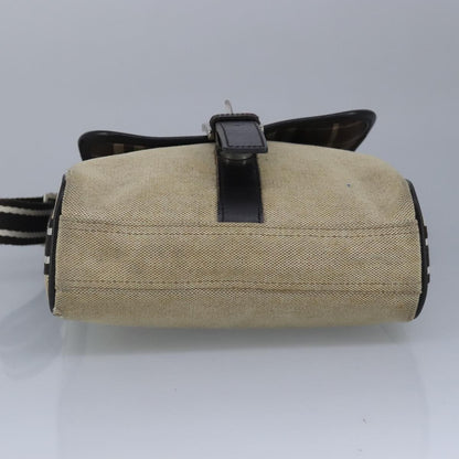 Burberry BURBERRY Shoulder Bag Canvas Beige Authentic ti2263