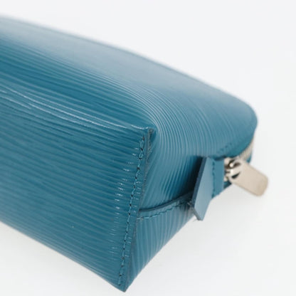 Louis Vuitton LOUIS VUITTON Epi Pochette Cosmetic Cosmetic Pouch Cyan LV Authentic 158918V Bag