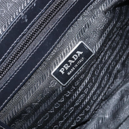 Prada PRADA Hand Bag Nylon Black Silver Authentic ka1246