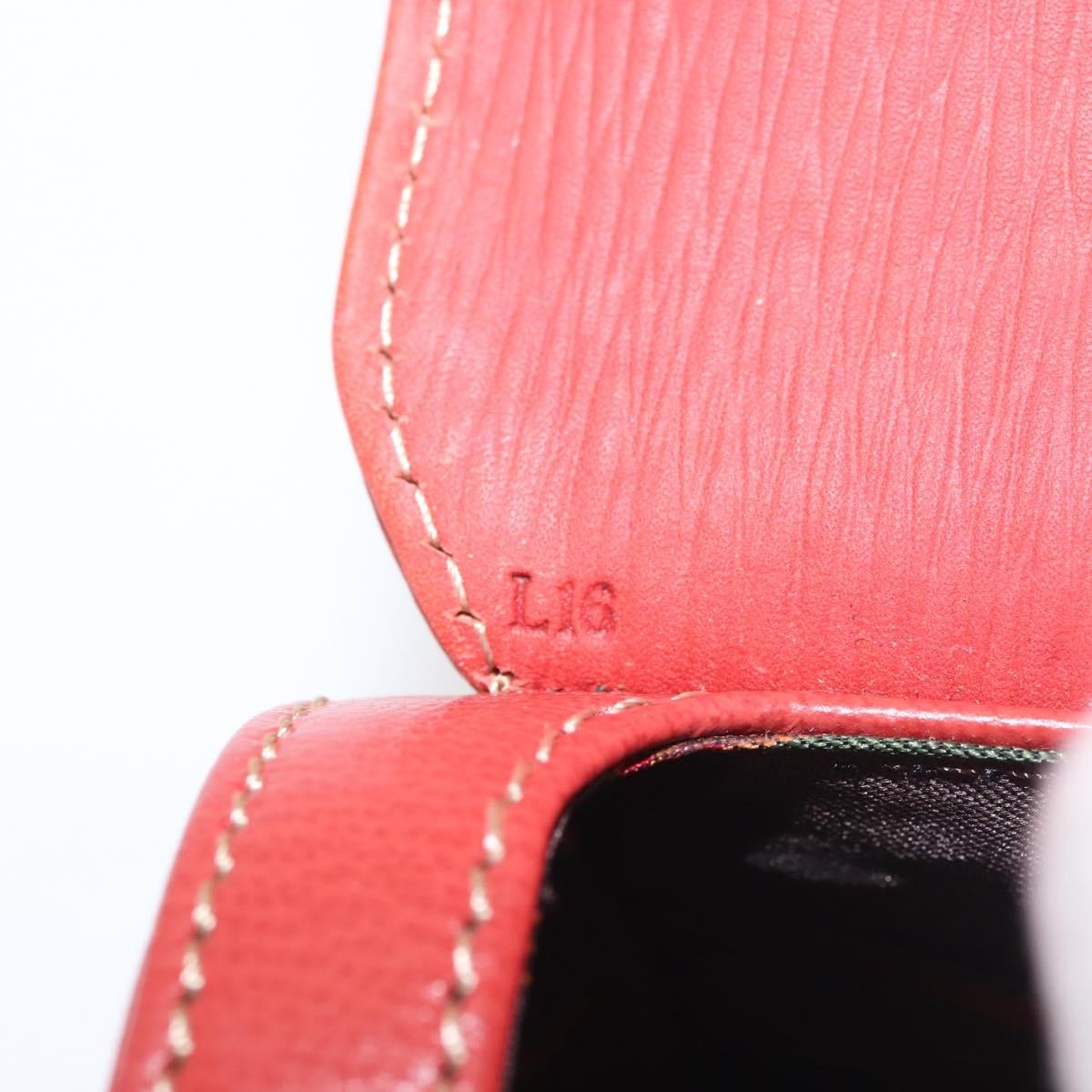Loewe LOEWE Velazquez Hand Bag Leather Red Gold Authentic BA6367