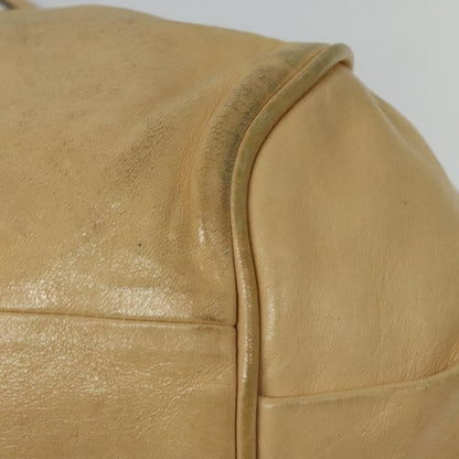 Chloé Chloé Chloe Etel Hand Bag Leather 2way Beige Gold Authentic am9018