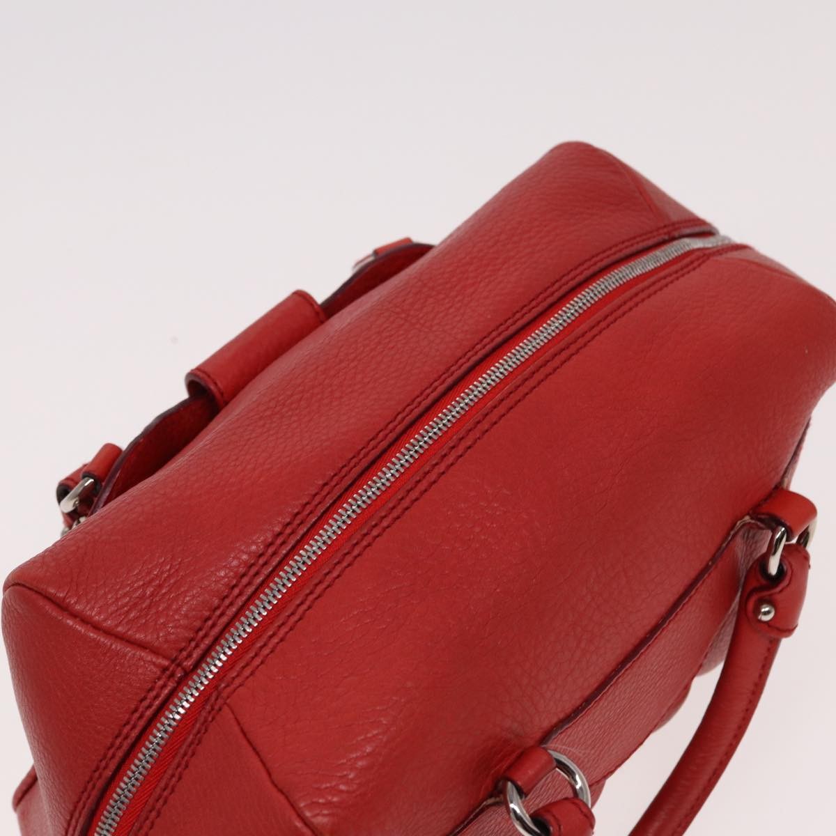 Salvatore Ferragamo Salvatore Ferragamo Gancini Hand Bag Leather 2way Red Authentic 78767