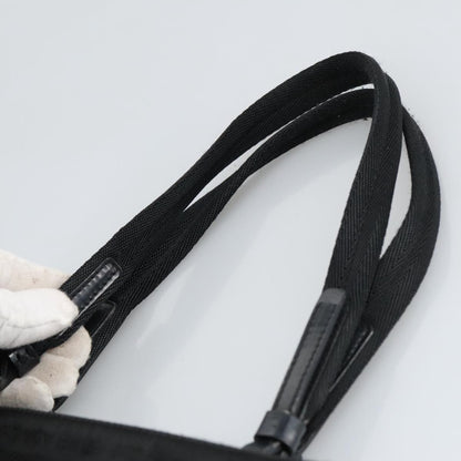 Prada PRADA Hand Bag Nylon Black Silver Authentic 96925