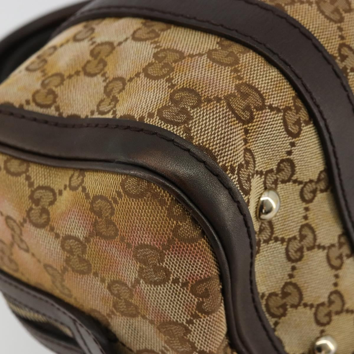 Gucci GUCCI GG Canvas Mini Boston Bag Beige Gold 269876 Authentic 175892