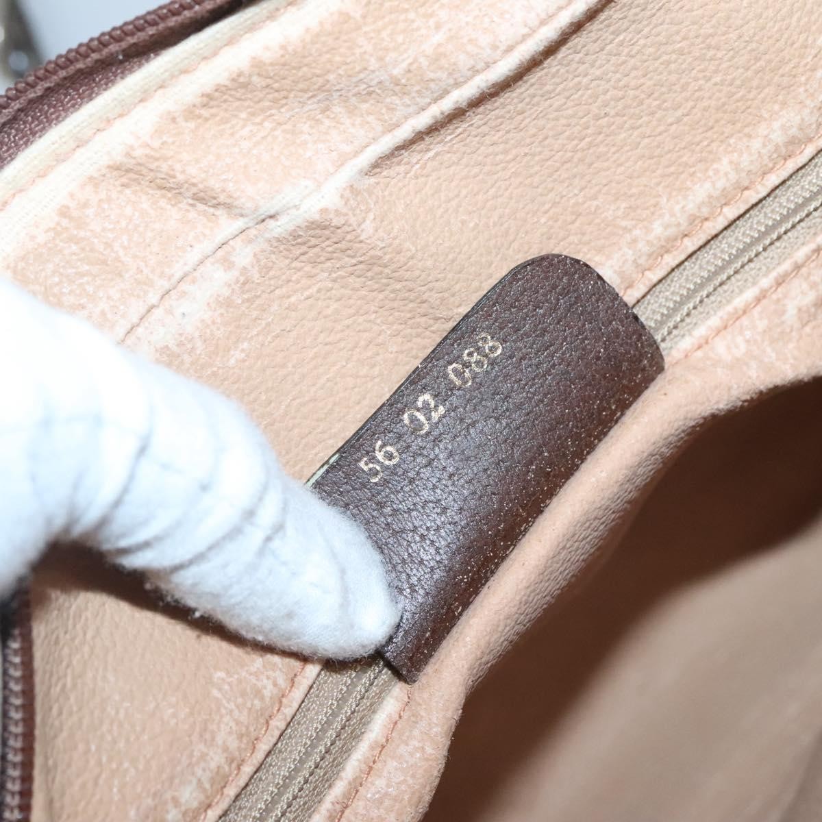 Gucci GUCCI GG Supreme Web Sherry Line Bag PVC Beige Gold Red 56 02 088 Authentic BA2392