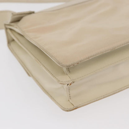 Prada PRADA Shoulder Bag Nylon Beige Silver Authentic bs33180