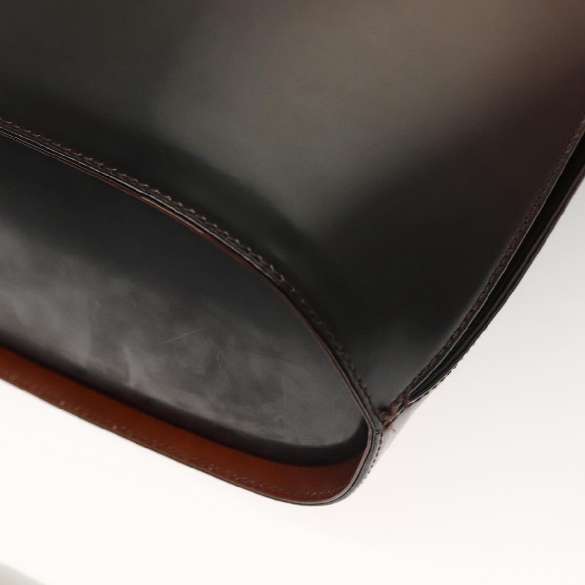Salvatore Ferragamo Salvatore Ferragamo Gancini Shoulder Bag Leather Brown Authentic 132512