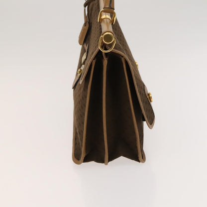 Gucci GUCCI Micro GG Canvas Hand Bag 2way Brown Gold Authentic 121561