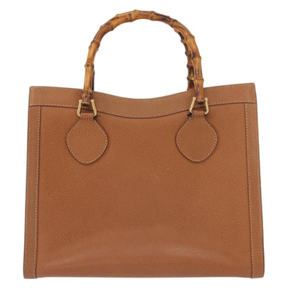 Gucci GUCCI Bamboo Hand Bag Leather Brown Gold 002 2853 0260 0 Authentic ep11300