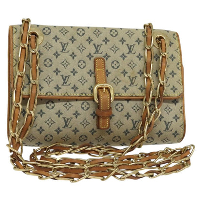Louis Vuitton LOUIS VUITTON Monogram Mini Camille Chain Shoulder Bag Blue M92002 Authentic BD1396