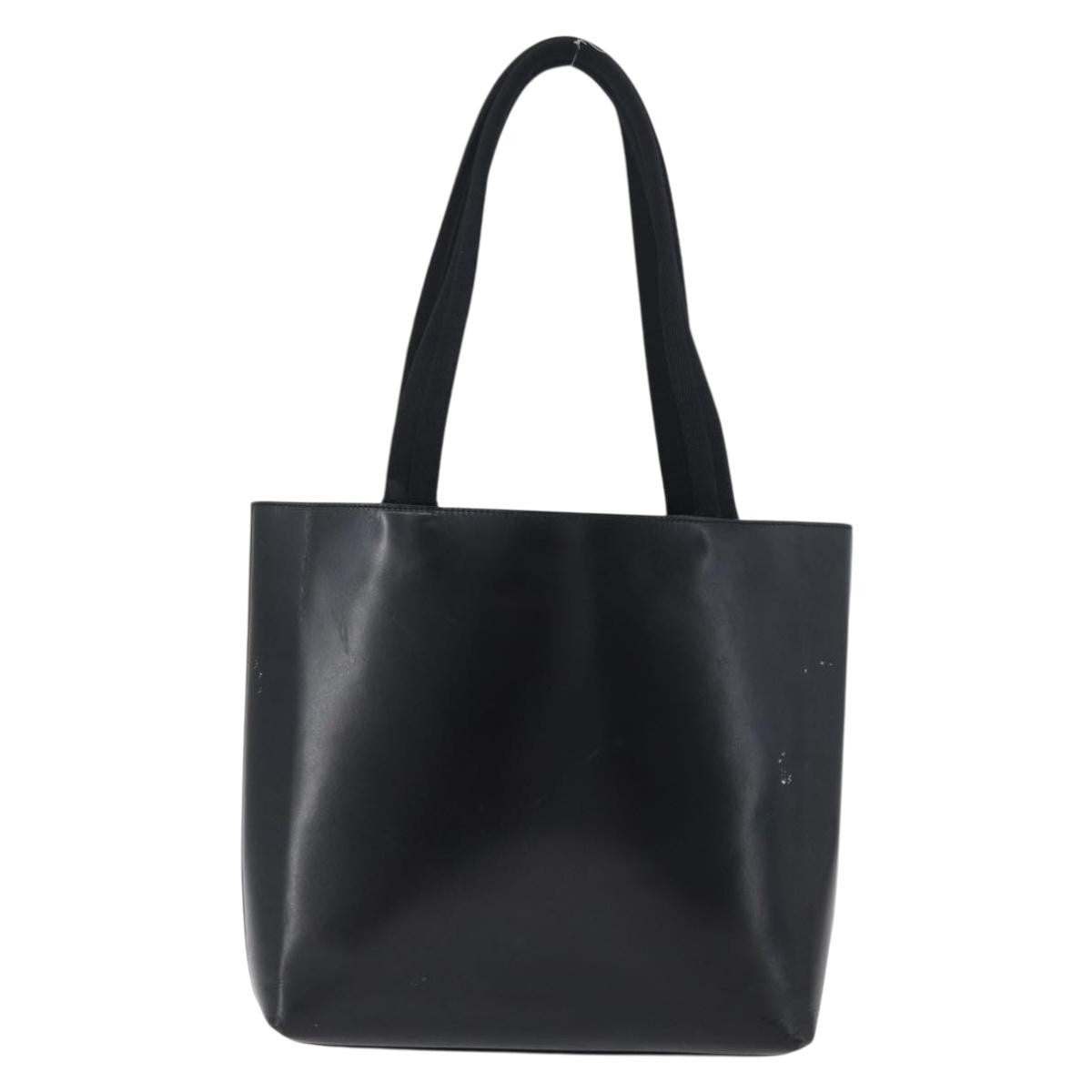 Prada PRADA Tote Bag Leather Black Authentic gh1848