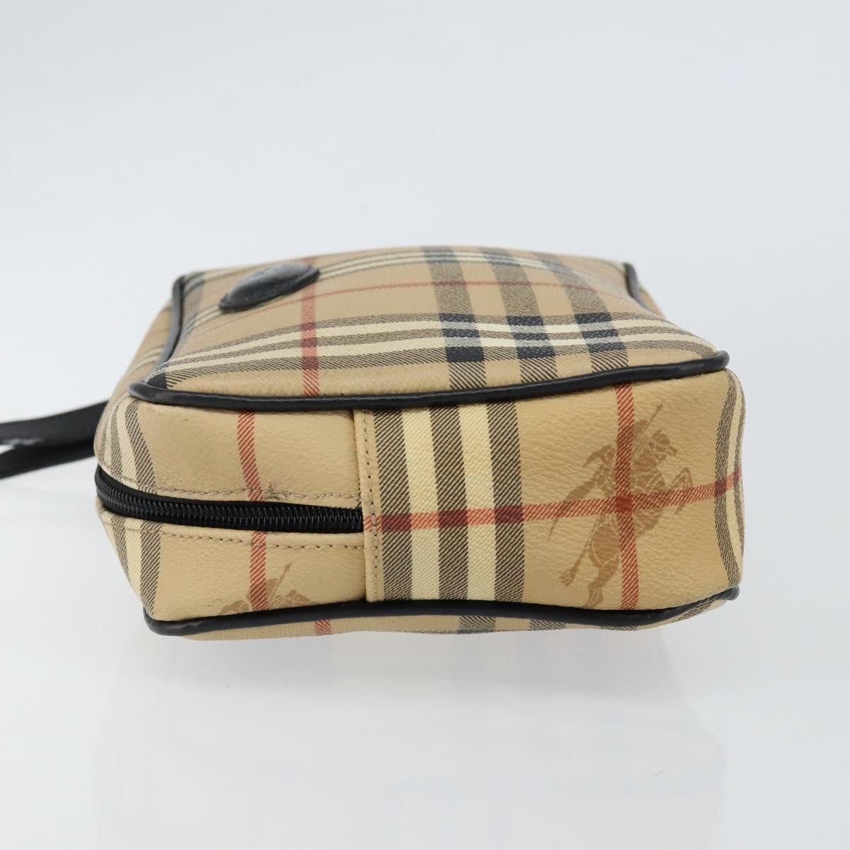 Burberrys Burberrys Nova Check Clutch Bag PVC Beige Gold Authentic ep11601