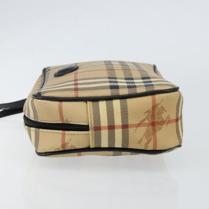 Burberrys Burberrys Nova Check Clutch Bag PVC Beige Gold Authentic ep11601