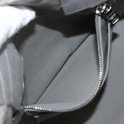 Prada PRADA Canapa MM Hand Bag Canvas Gray Silver Authentic hk3116