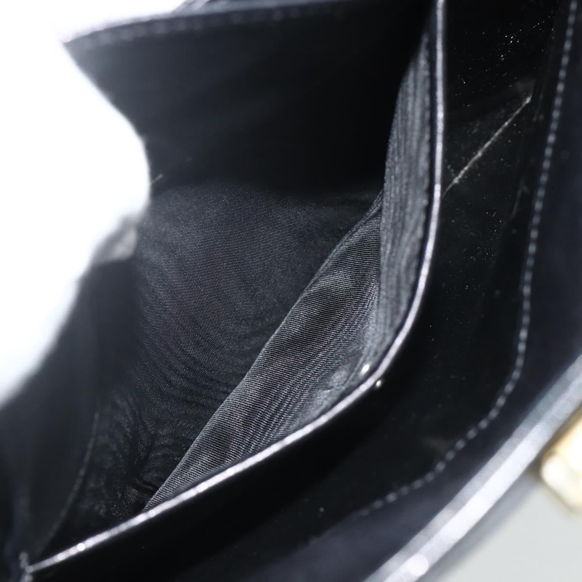 Gucci GUCCI Hand Bag Leather Black Gold Authentic ka4348