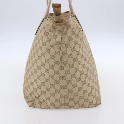 Gucci GUCCI GG Canvas Sherry Line Tote Bag Beige Pink 131231 Authentic 153359