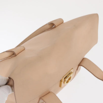 Salvatore Ferragamo Salvatore Ferragamo Gancini Shoulder Bag Leather Pink Gold Authentic 171552