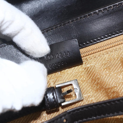 Gucci GUCCI Hand Bag Suede Brown Silver 000 0844 Authentic 166700