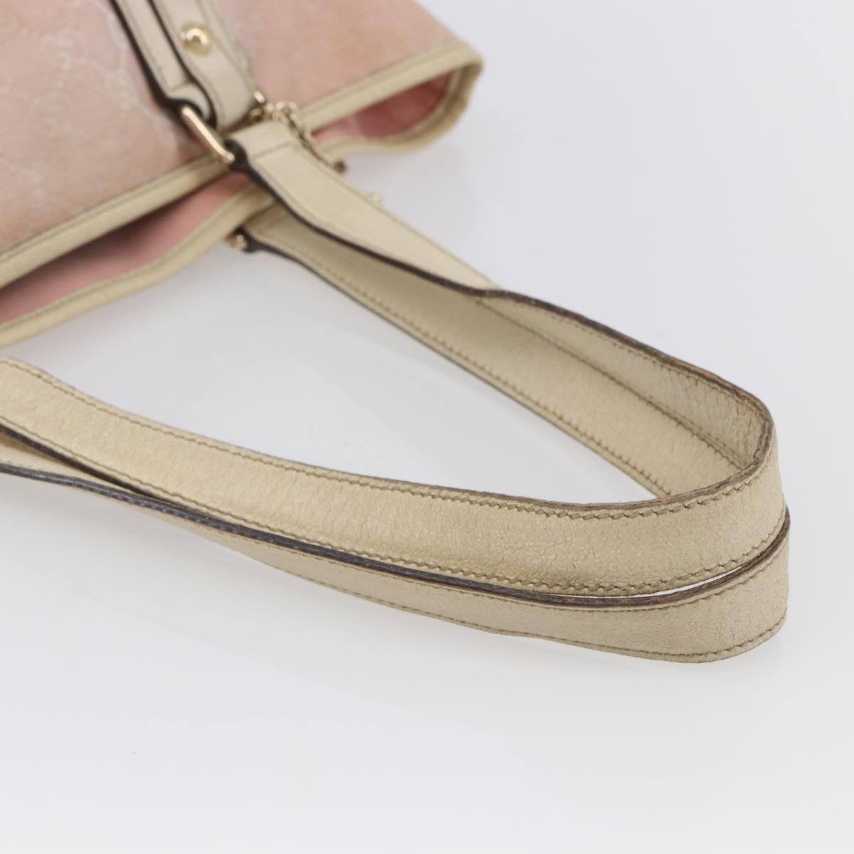 Gucci GUCCI GG Canvas Sherry Line Tote Bag Pink Gold 137396 Authentic 144533