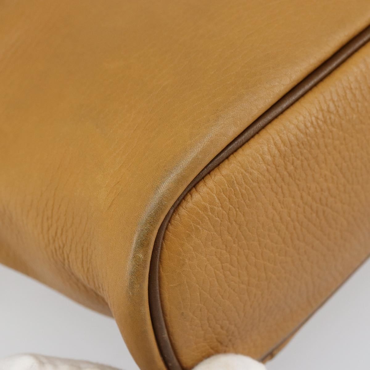 Loewe LOEWE Hand Bag Leather Beige Gold Authentic 165106
