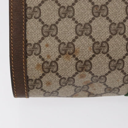 Gucci GUCCI GG Supreme Web Sherry Line Clutch Bag PVC Beige 89 01 002 Authentic BA9822