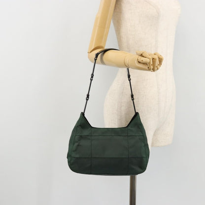Prada PRADA Shoulder Bag Nylon Green Silver Authentic bs34473