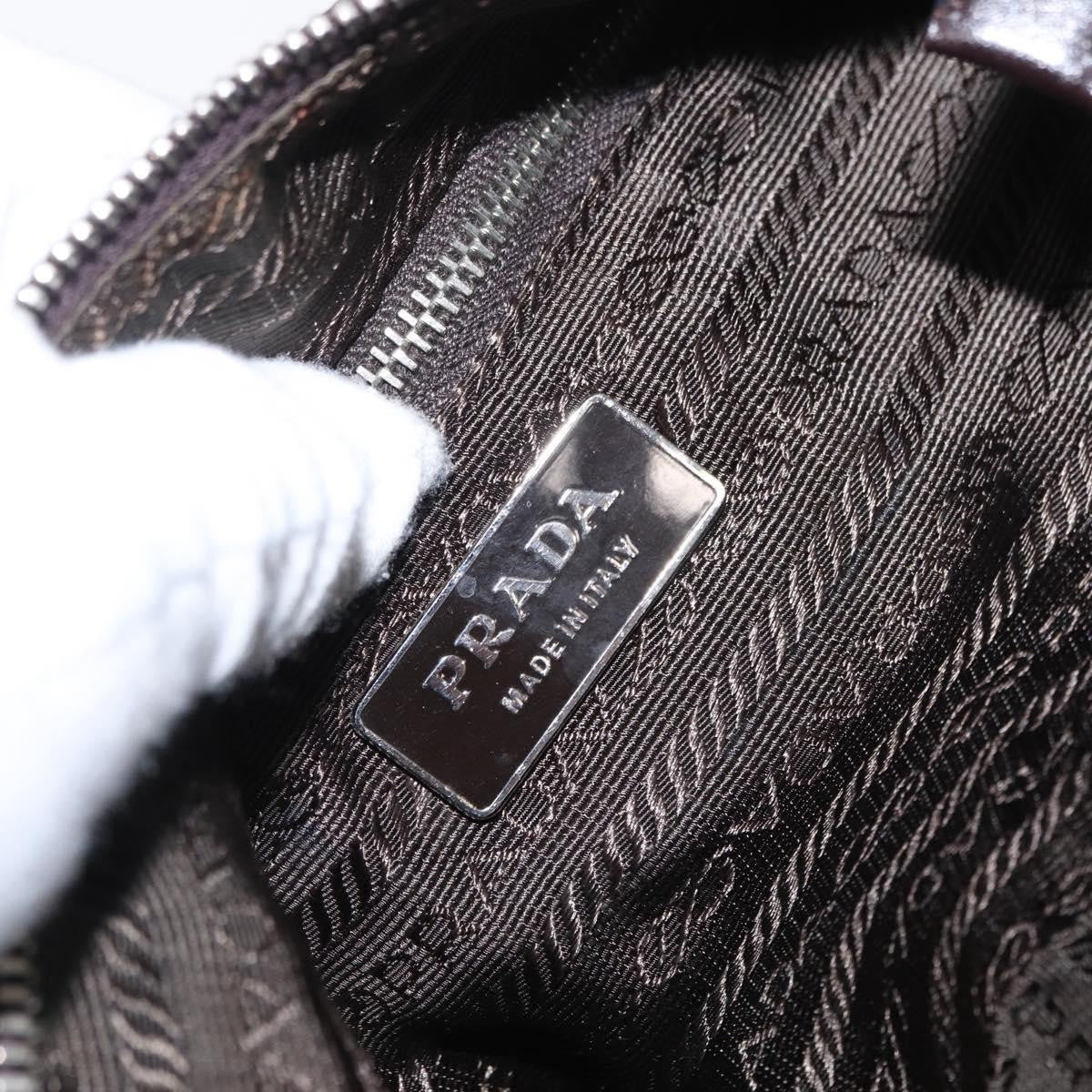 Prada PRADA Shoulder Bag Nylon Khaki Silver Authentic 169376