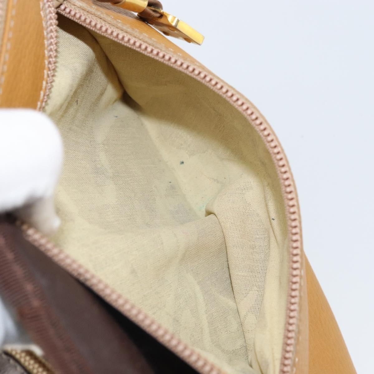 Loewe LOEWE Hand Bag Leather Beige Gold Authentic 165106