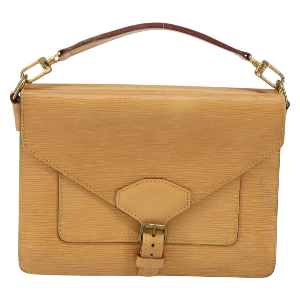 Louis Vuitton LOUIS VUITTON Epi Biface Hand Bag 2way Beige LV Authentic bs30897
