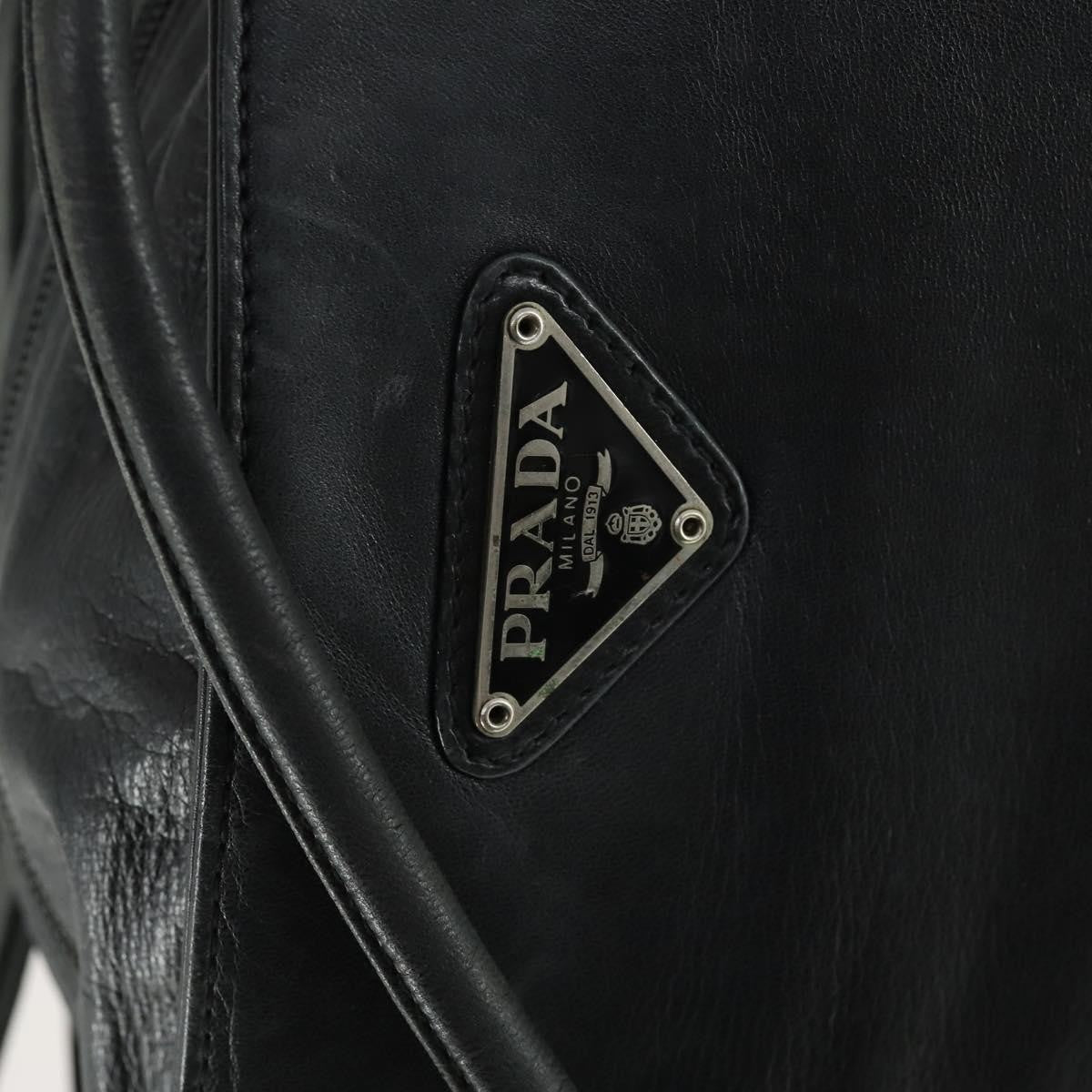 Prada PRADA Tote Bag Leather Black Authentic 165044