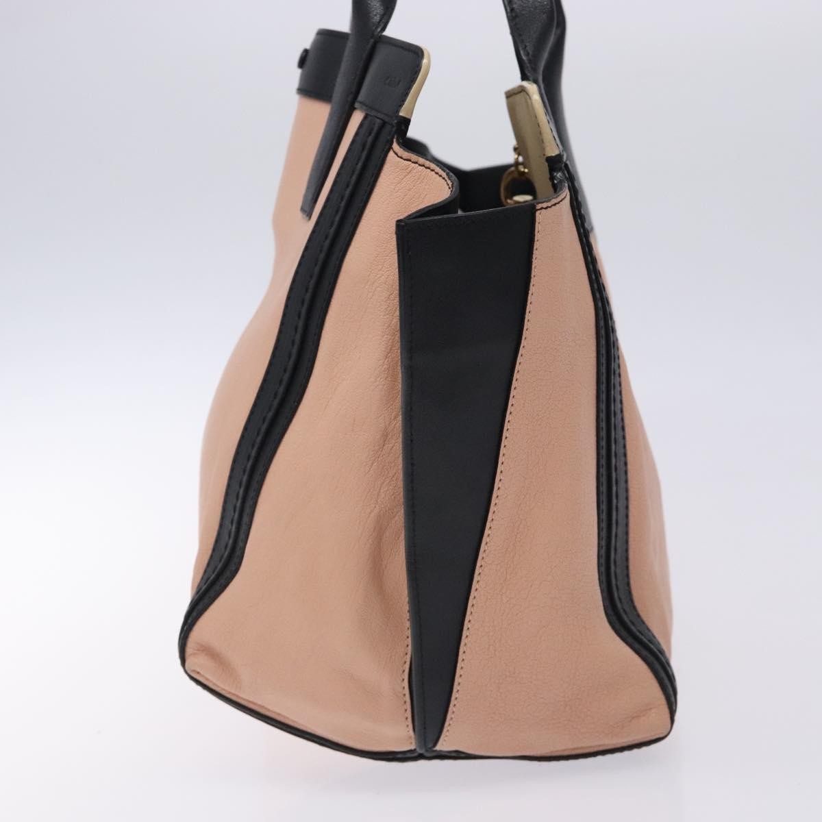 Chloé Chloé Chloe Alison Tote Bag Leather Pink Black Authentic gh323