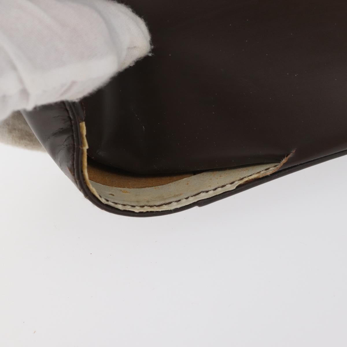 Gucci GUCCI Hand Bag Patent leather Brown Authentic ar13416