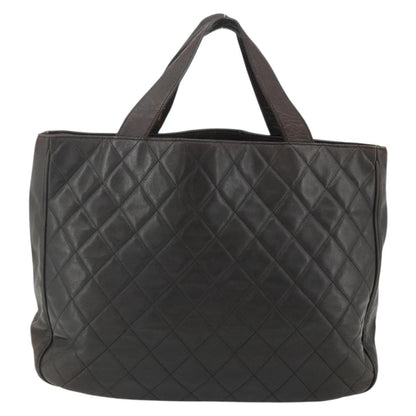 Chanel CHANEL Matelasse Tote Bag Leather Brown Gold CC Authentic bs28459
